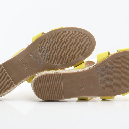 Primark Womens Yellow Polyester Slider Sandal UK 6 39