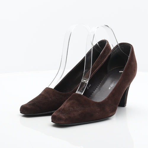Marks and Spencer Womens Brown Suede Court Heel UK 3