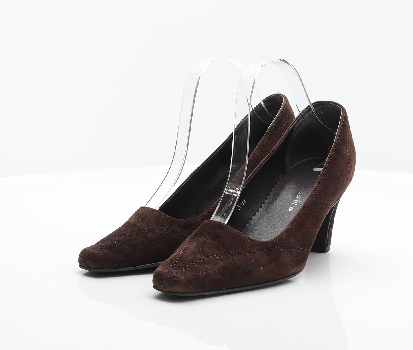 Marks and Spencer Womens Brown Suede Court Heel UK 3
