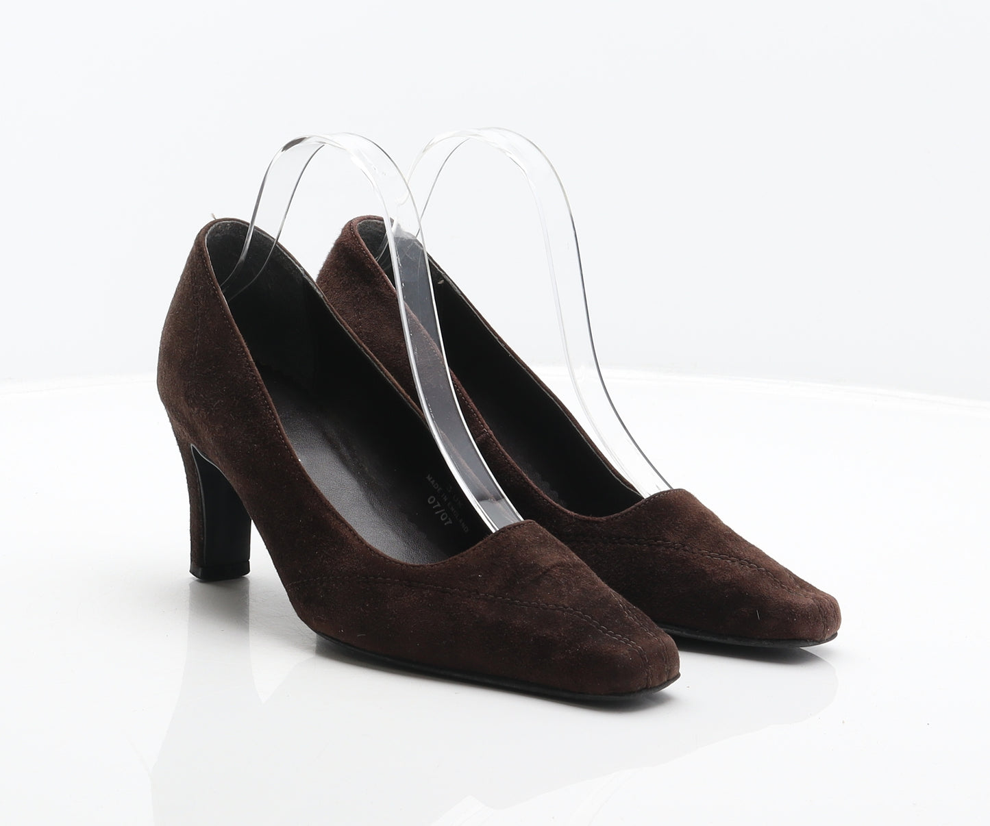 Marks and Spencer Womens Brown Suede Court Heel UK 3