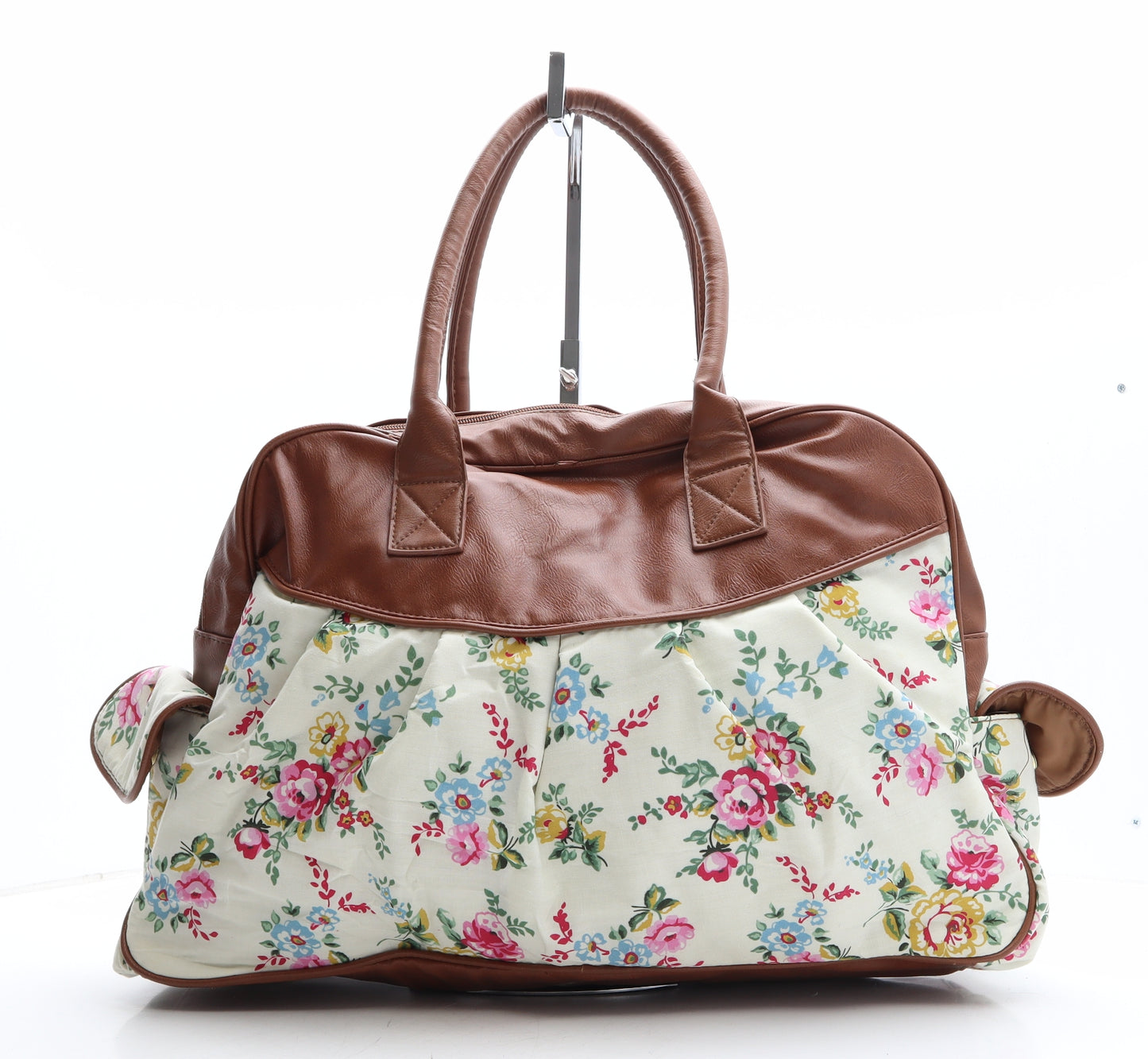 Atmosphere Womens Brown Floral Polyethylene Duffle Size Extra Large