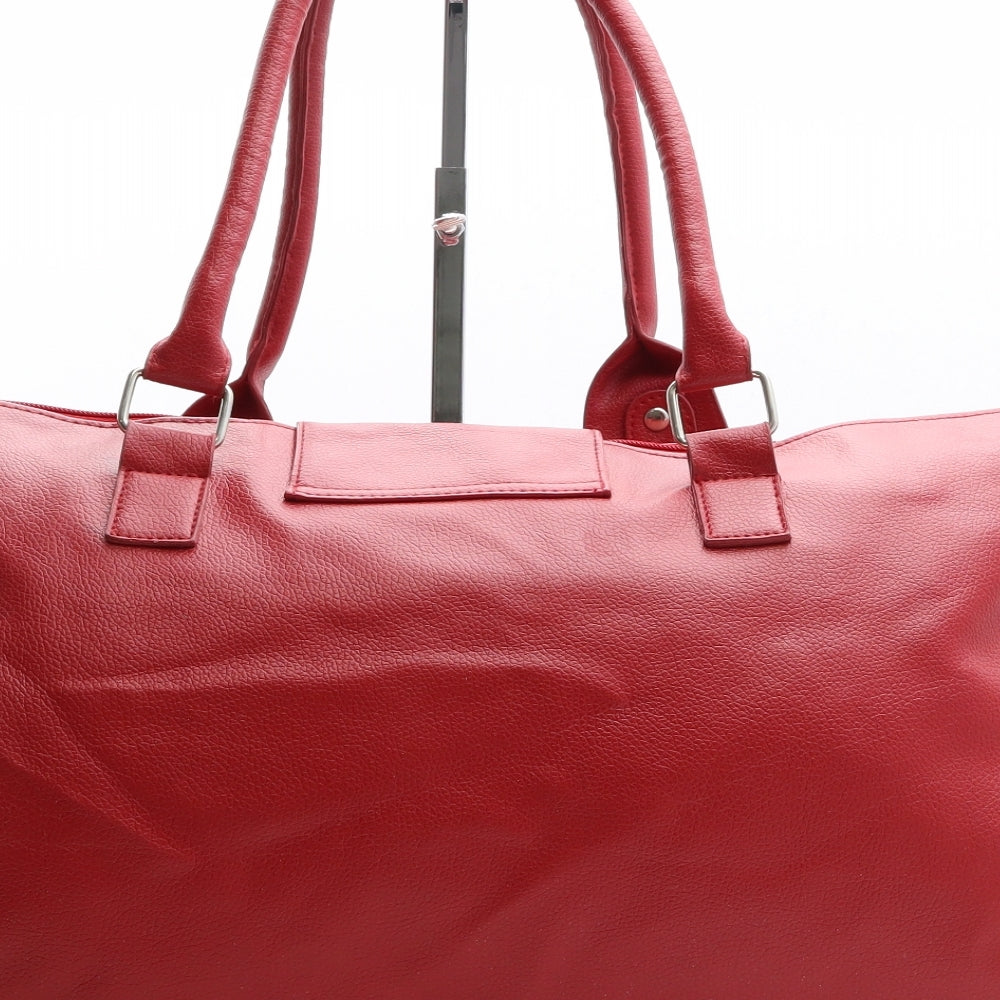 Preworn Womens Red PVC Shoulder Bag Size Extra Large