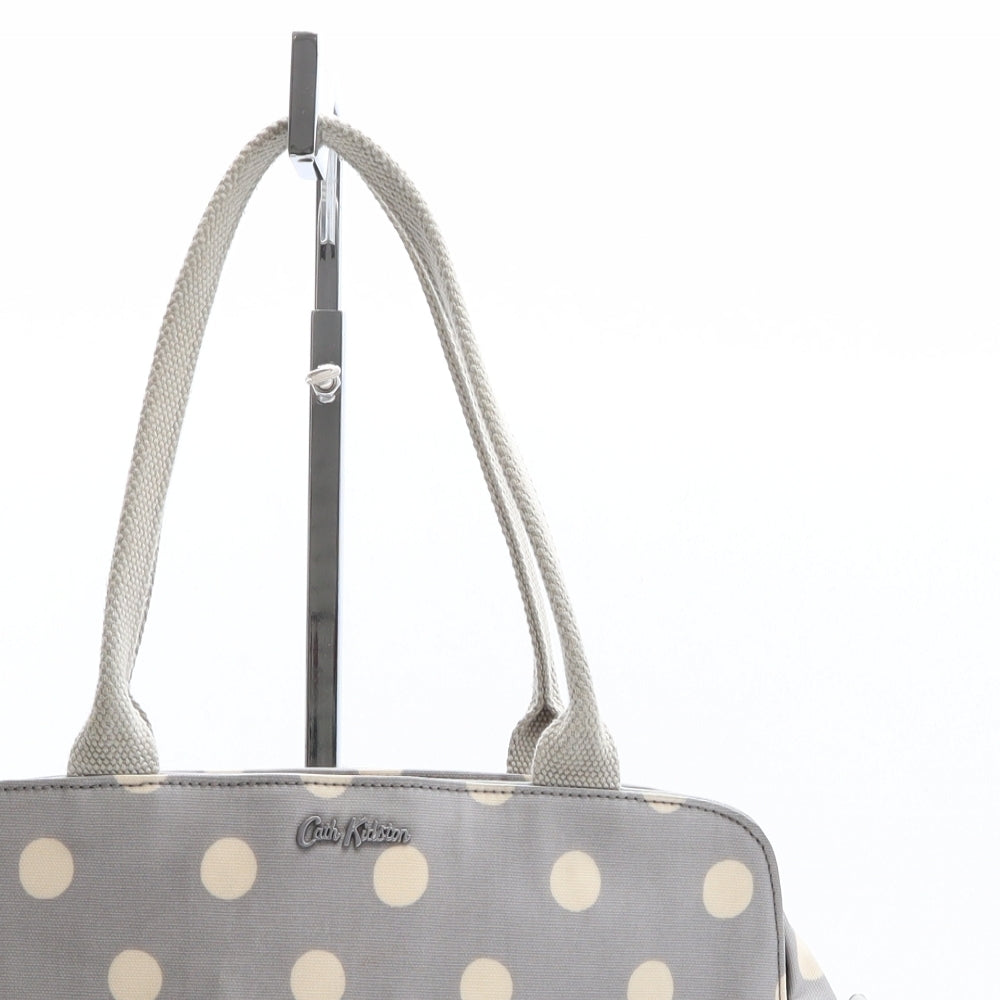 Cath Kidston Womens Grey Polka Dot Cotton Shoulder Bag Size Medium