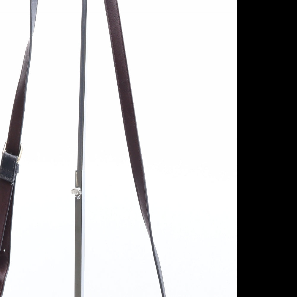 Preworn Womens Blue Colorblock Polyethylene Saddle Bag Size Small