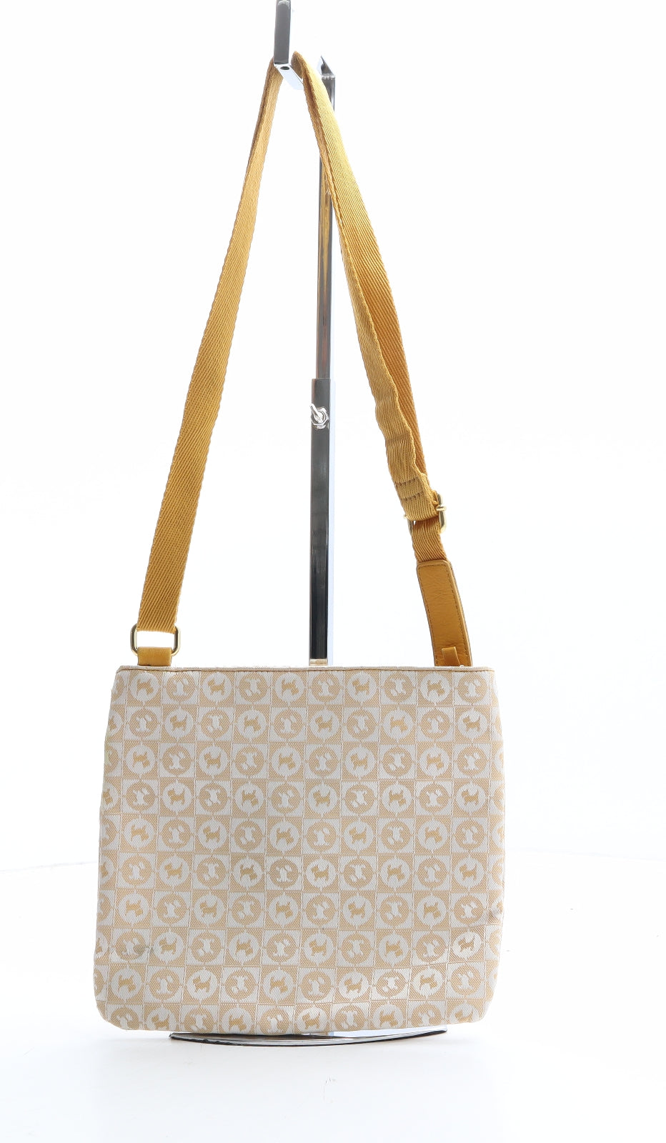 Radley Womens Yellow Geometric Polyester Crossbody Size Mini