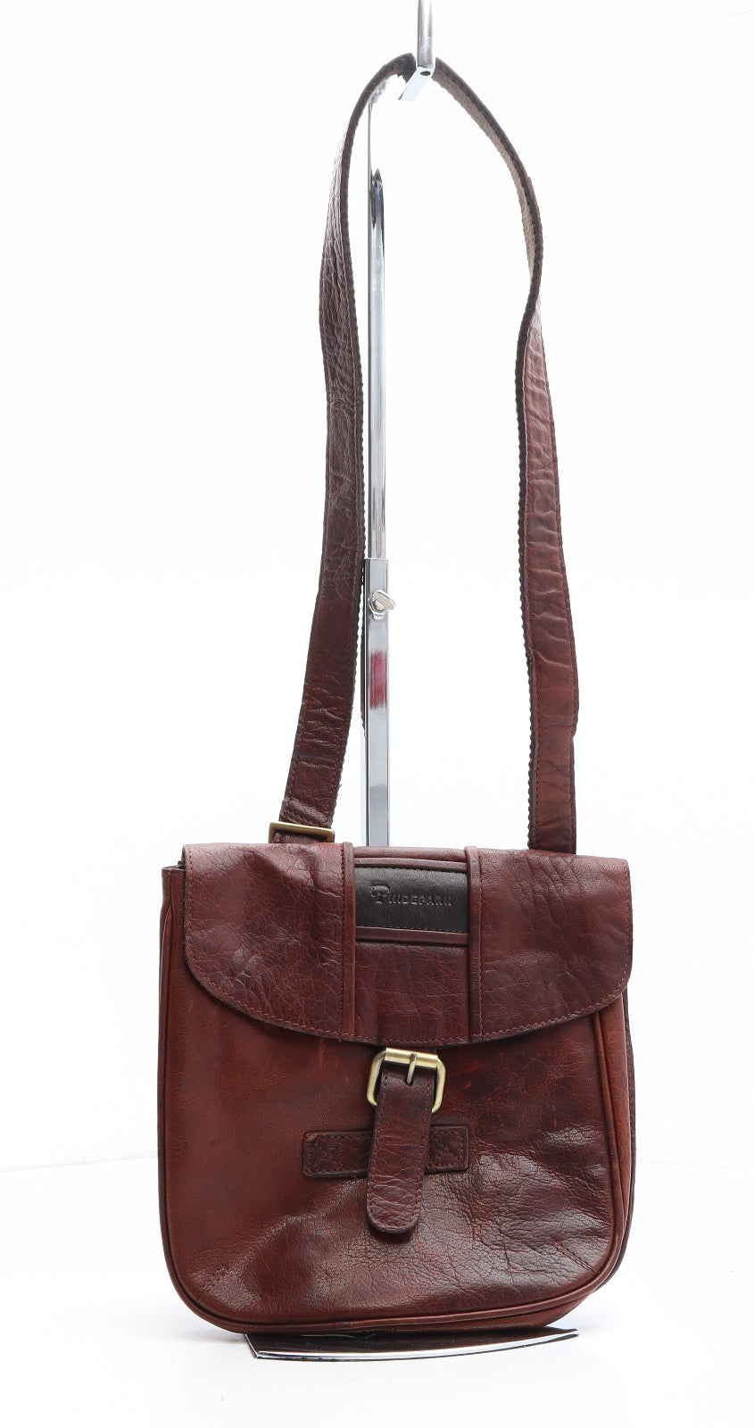 Hide Park Womens Brown Leather Crossbody Size Small