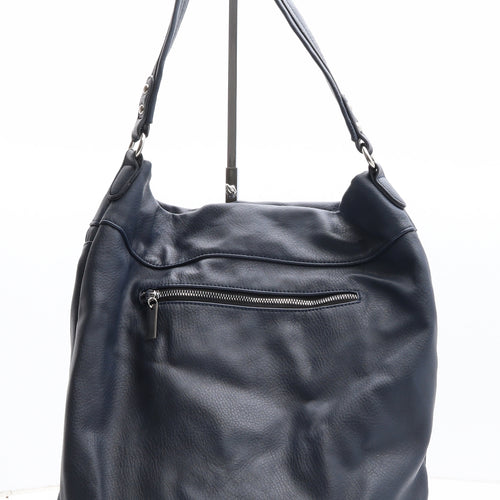 Preworn Womens Blue Polyethylene Shoulder Bag Size Large