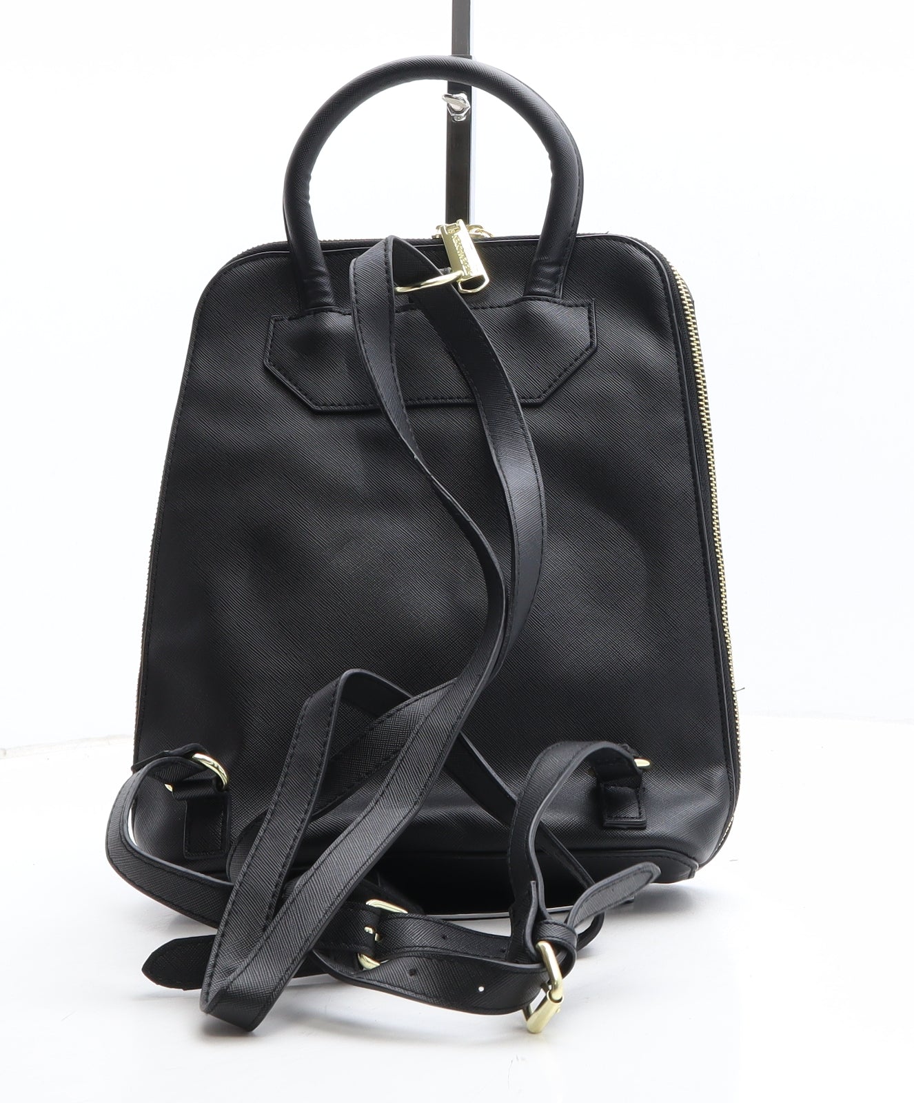 Steve Madden Womens Black Polyethylene Backpack Size Medium