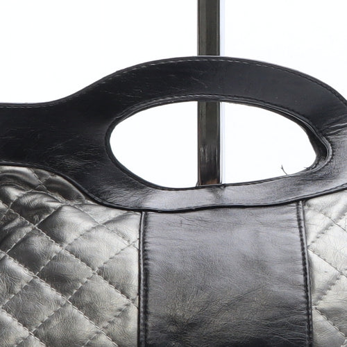 Bomth Womens Black Colorblock Polyethylene Top Handle Bag Size Small