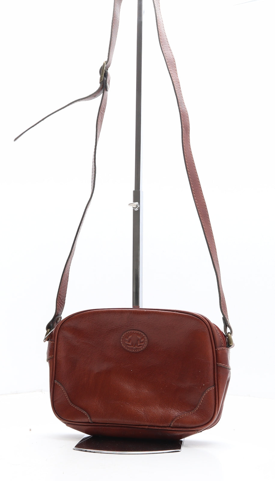 Jane Stilton Womens Brown Leather Crossbody Size Small