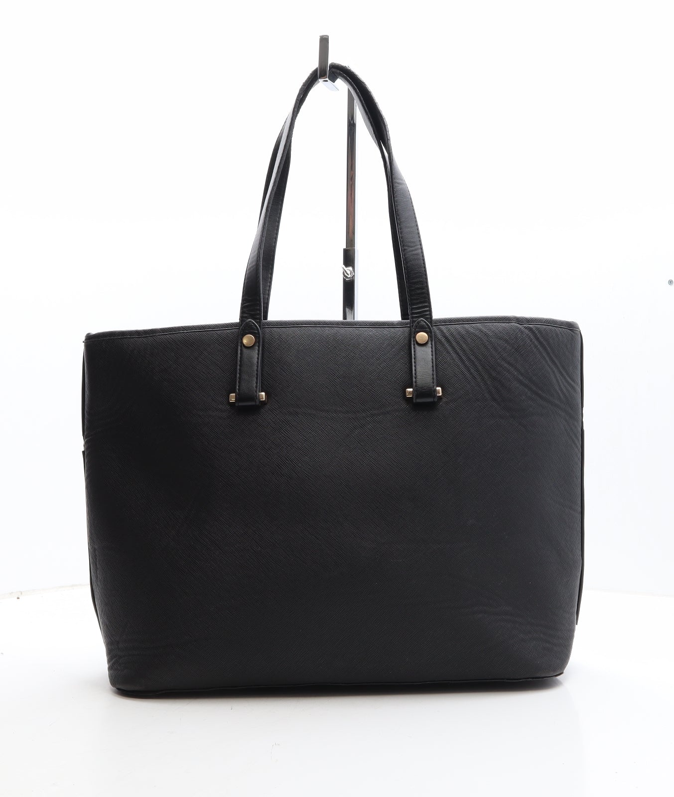 H&M Womens Black Polyethylene Shoulder Bag Size Large