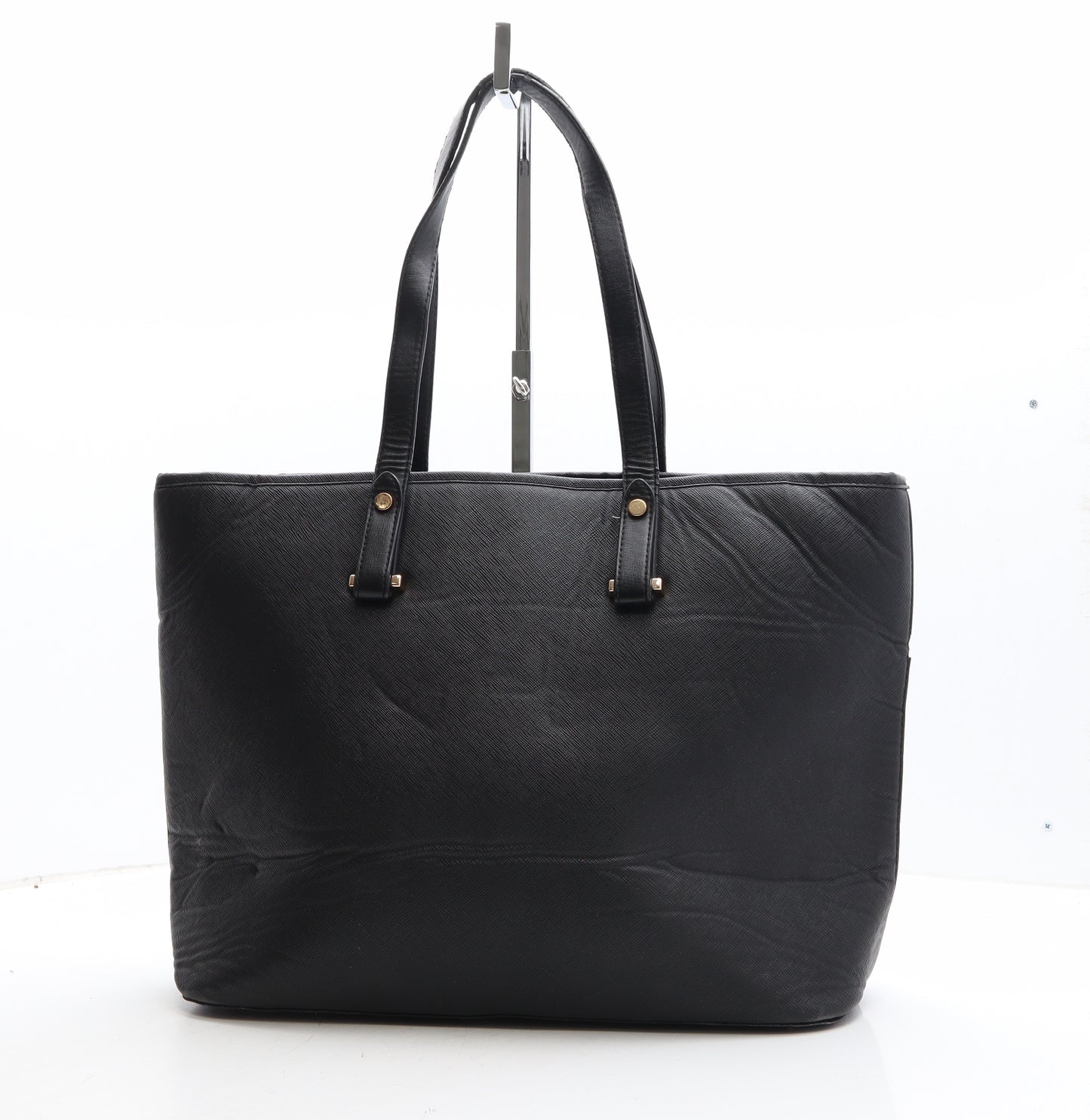 H&M Womens Black Polyethylene Shoulder Bag Size Large