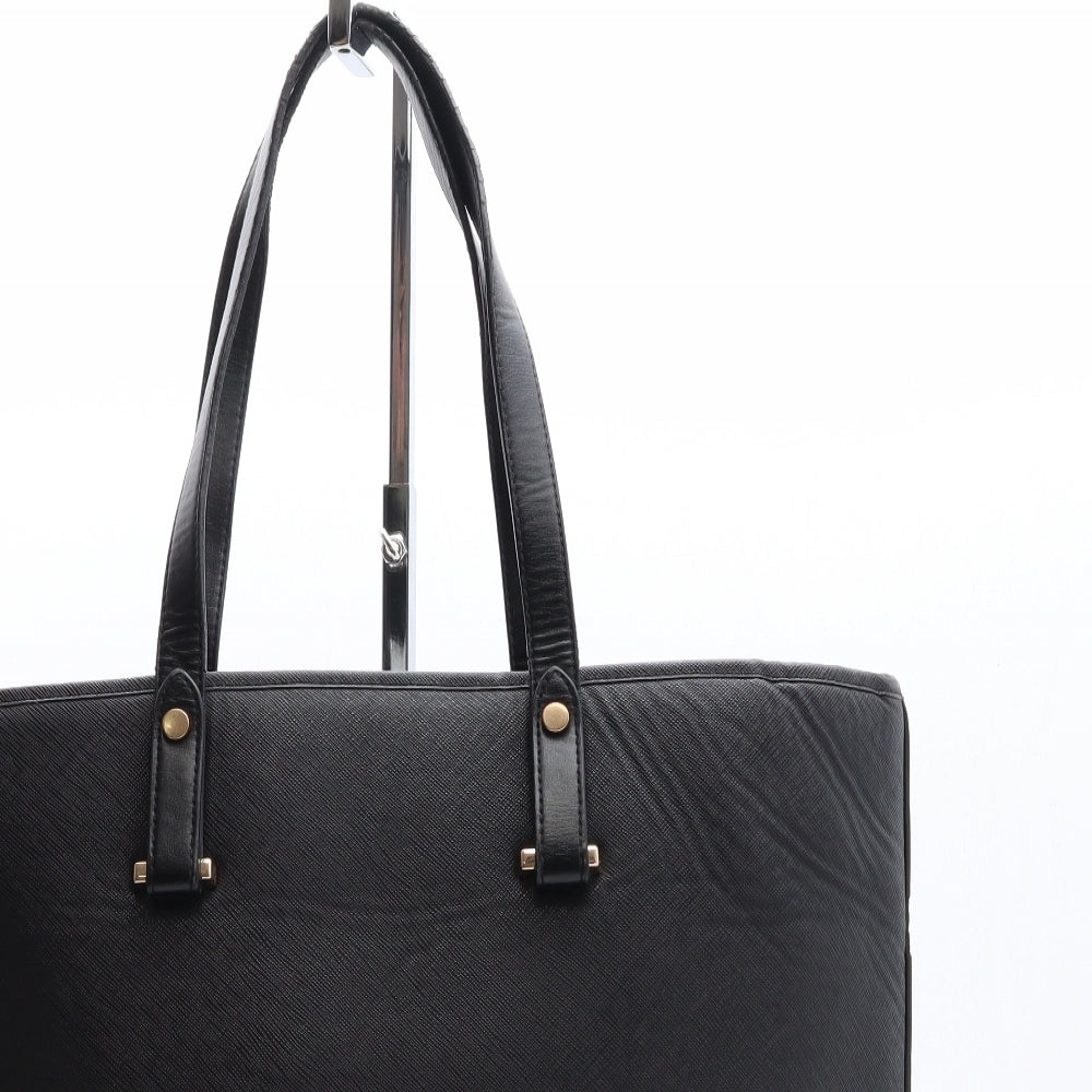 H&M Womens Black Polyethylene Shoulder Bag Size Large