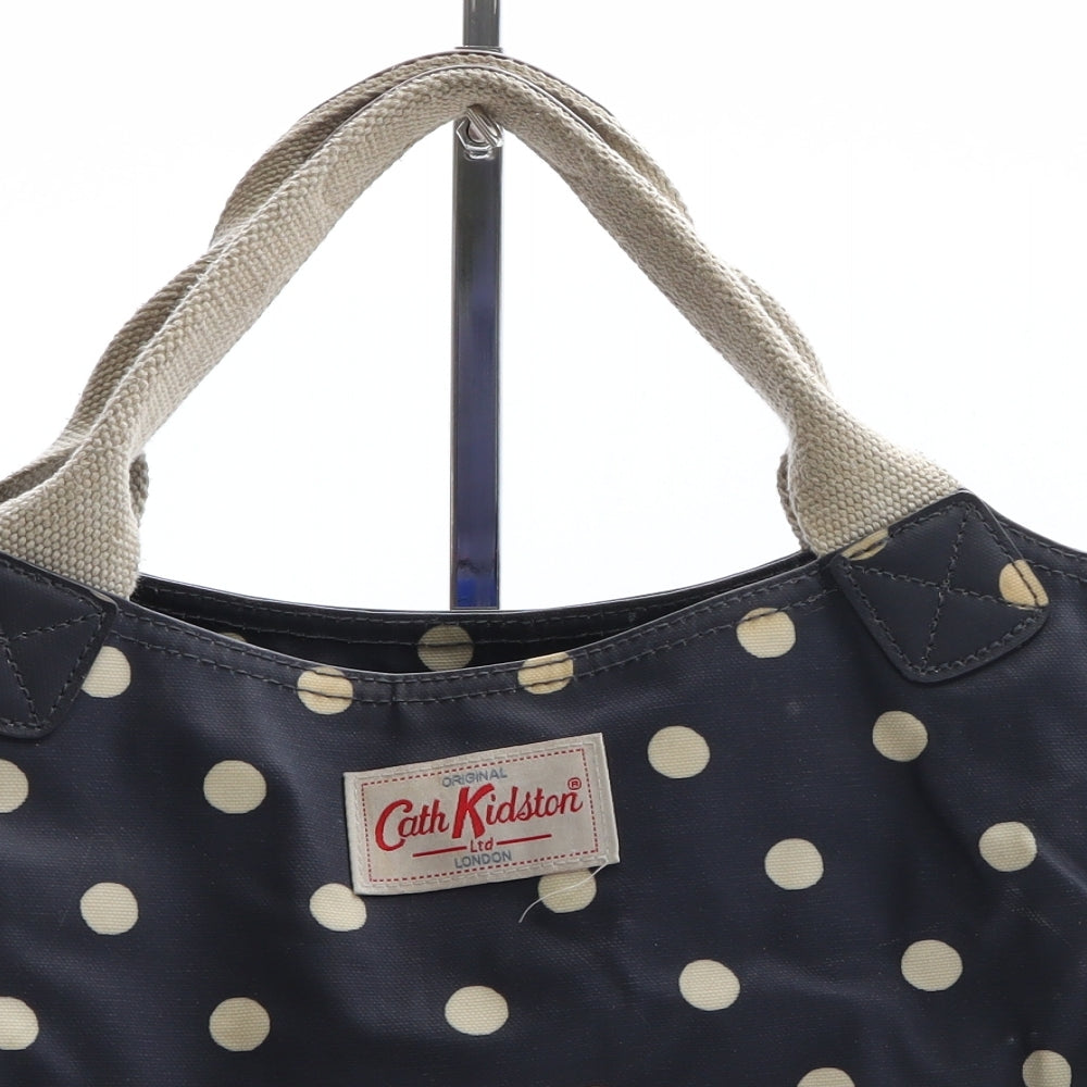 Cath Kidston Womens Blue Polka Dot Nylon Top Handle Bag Size Medium