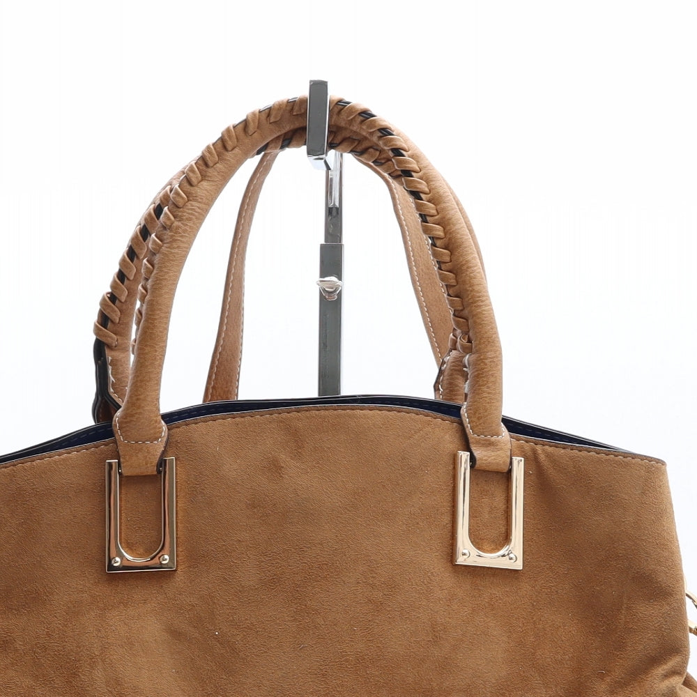 Preworn Womens Brown Polyethylene Hobo Bag Size Large