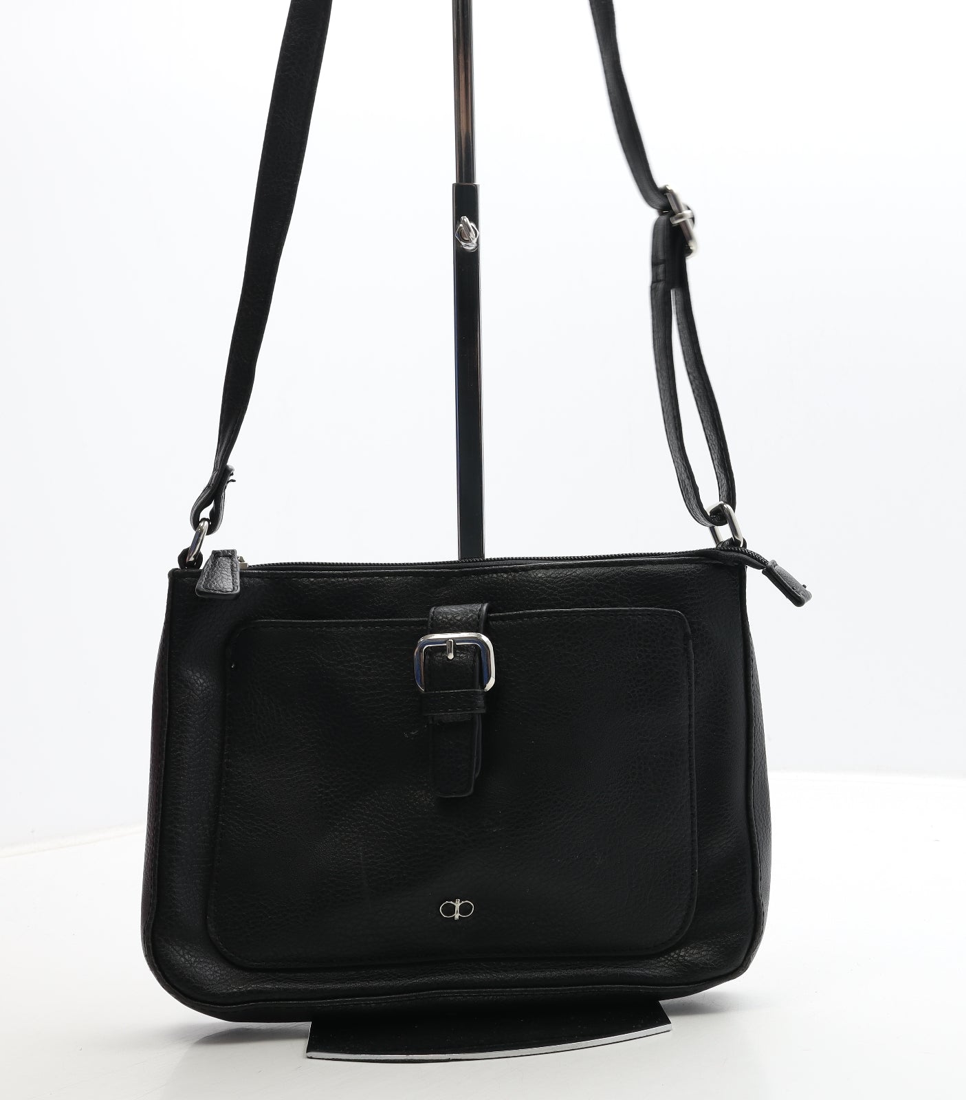 Debenhams Womens Black Polyurethane Crossbody Size Medium