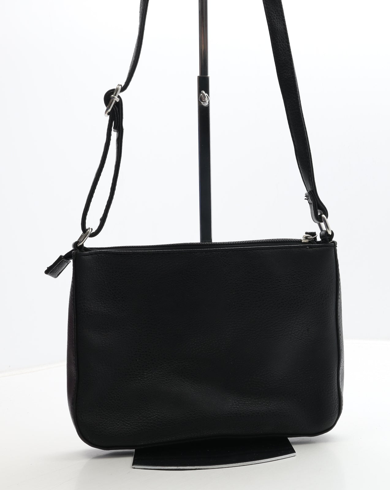 Debenhams Womens Black Polyurethane Crossbody Size Medium