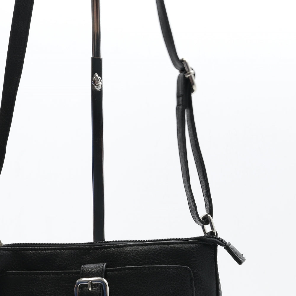 Debenhams Womens Black Polyurethane Crossbody Size Medium