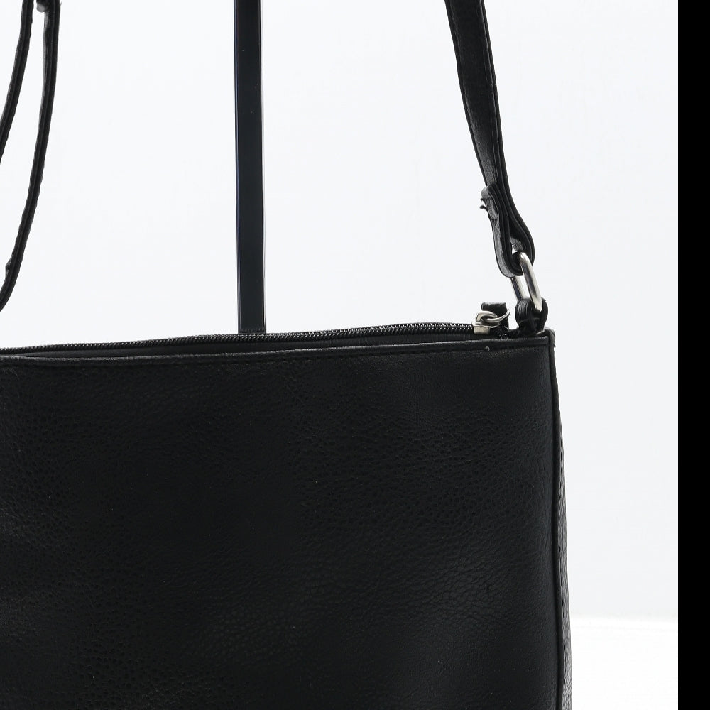 Debenhams Womens Black Polyurethane Crossbody Size Medium