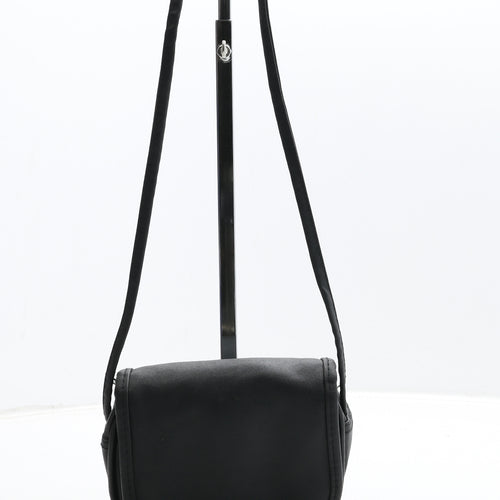 Preworn Womens Black Polyurethane Crossbody Size Small