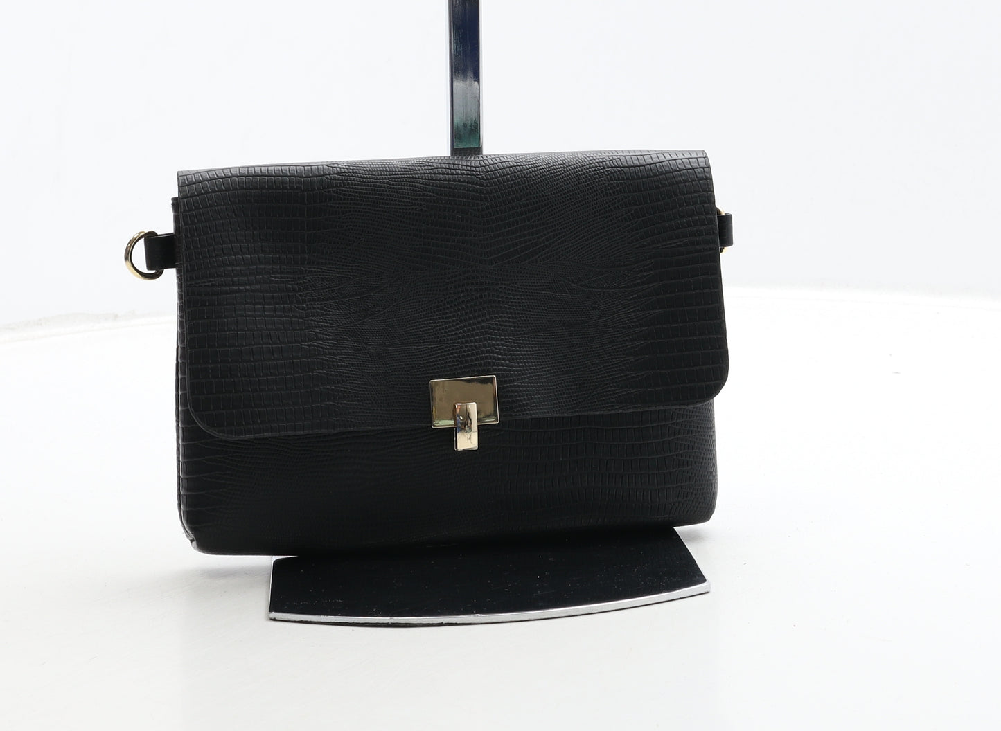 Primark Womens Black Polyurethane Crossbody Size Small