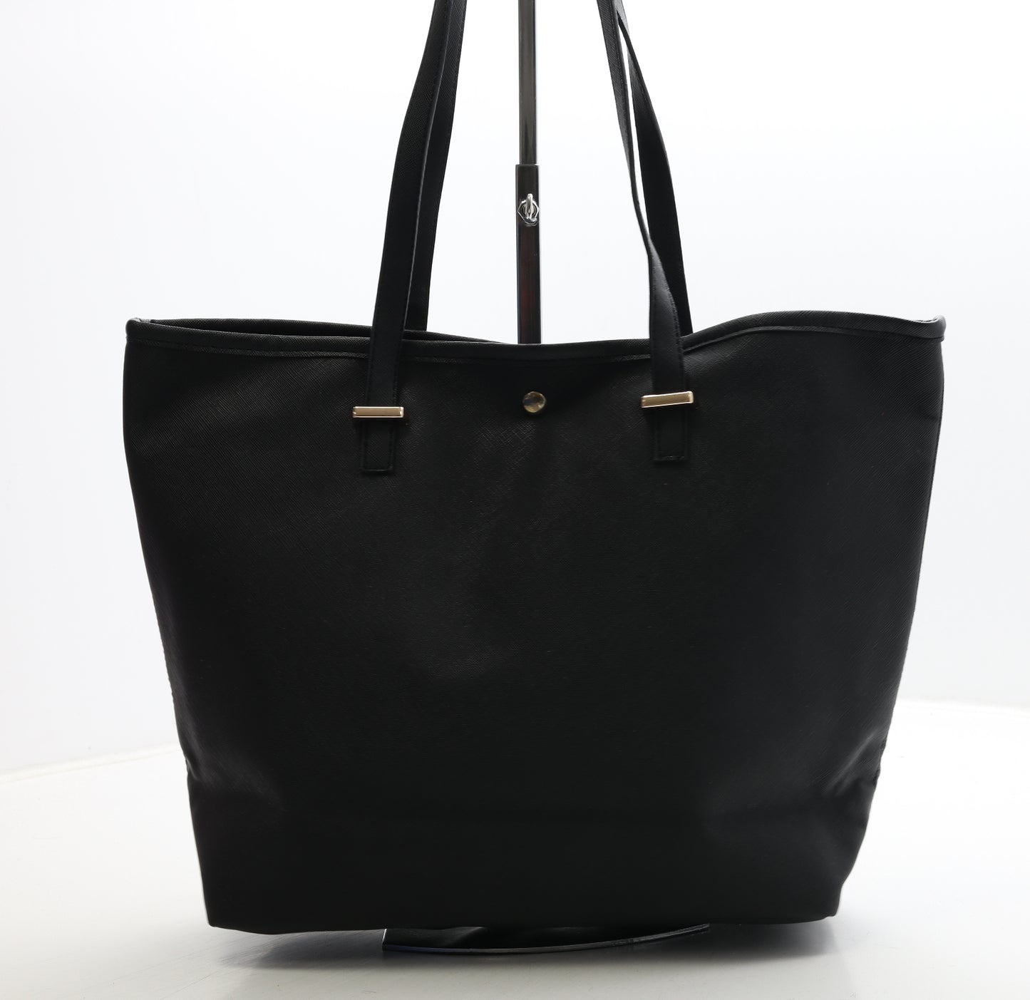 Preworn Womens Black Polyester Top Handle Bag Size Large