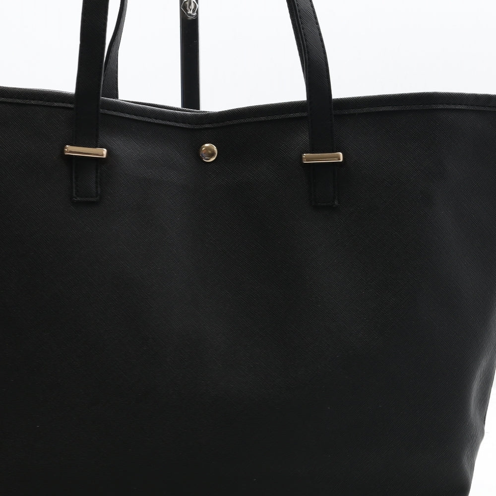 Preworn Womens Black Polyester Top Handle Bag Size Large
