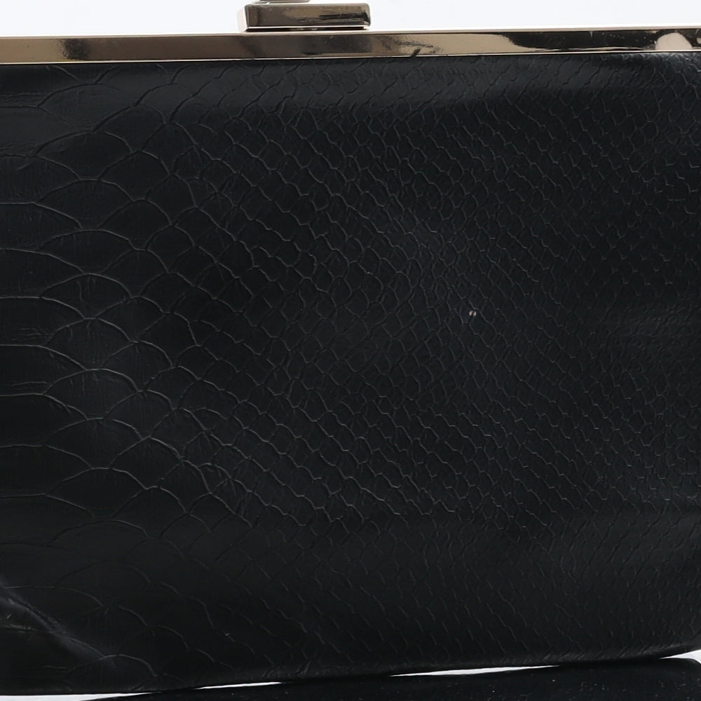 Atmosphere Womens Black Polyester Clutch Size Small - Croc Texture