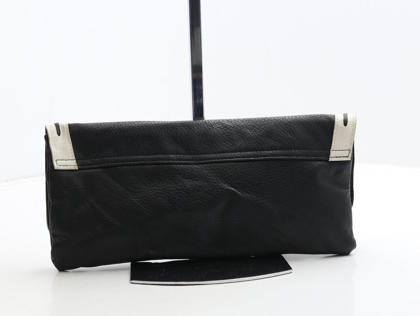 Dorothy Perkins Womens Black Polyurethane Clutch Size Small