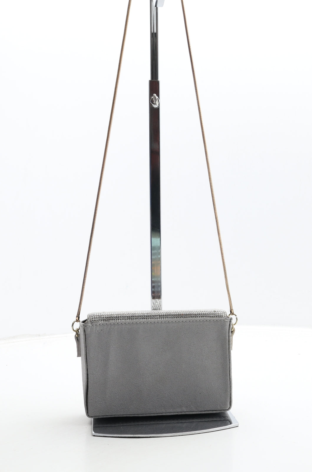 River Island Womens Silver Polyester Crossbody Size Small