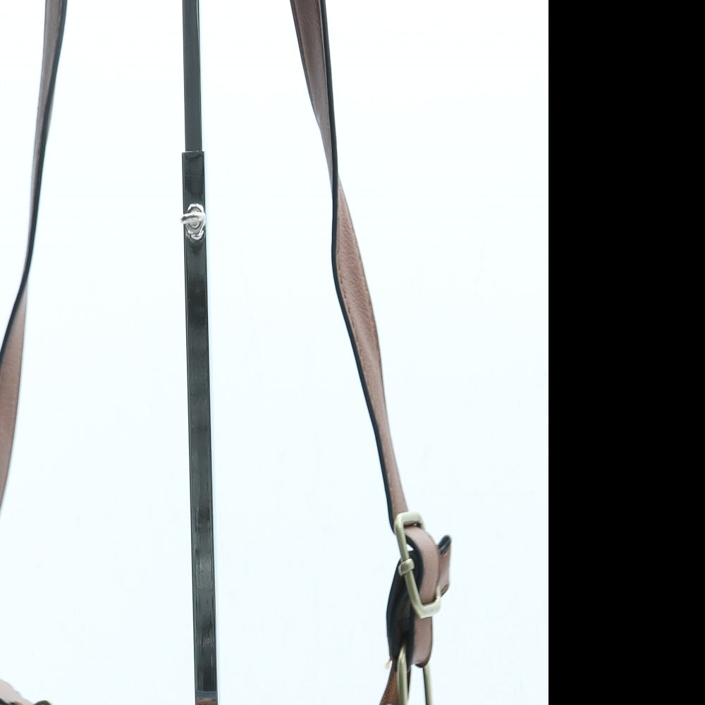 Warehouse Womens Brown Leather Crossbody Size Small