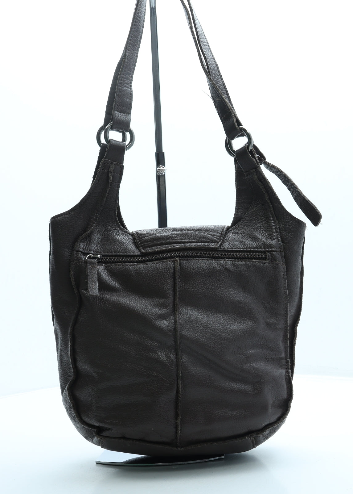 Clarks Womens Brown Leather Shoulder Bag Size Medium