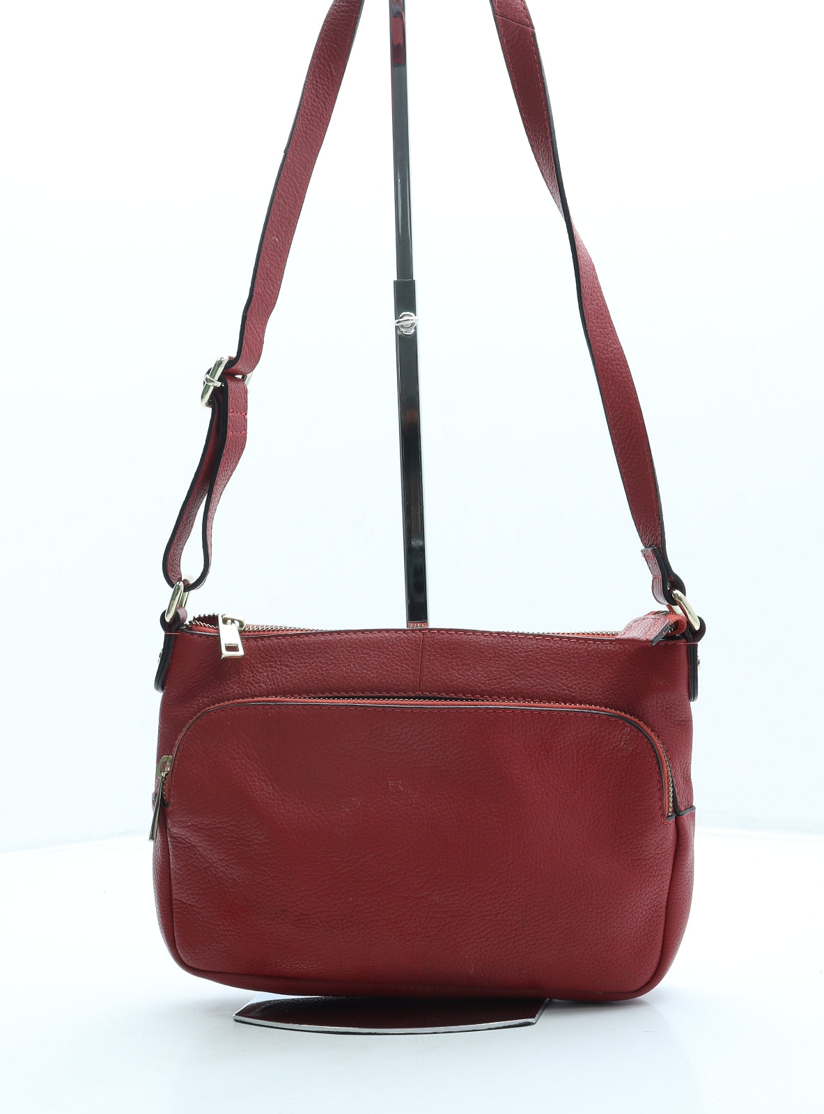 Amanda Lamb Womens Red Leather Crossbody Size Small