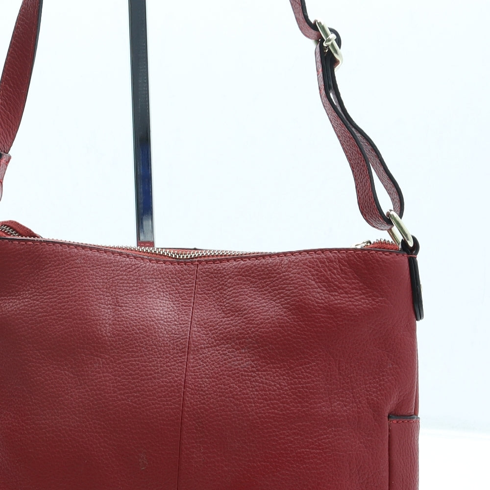 Amanda Lamb Womens Red Leather Crossbody Size Small