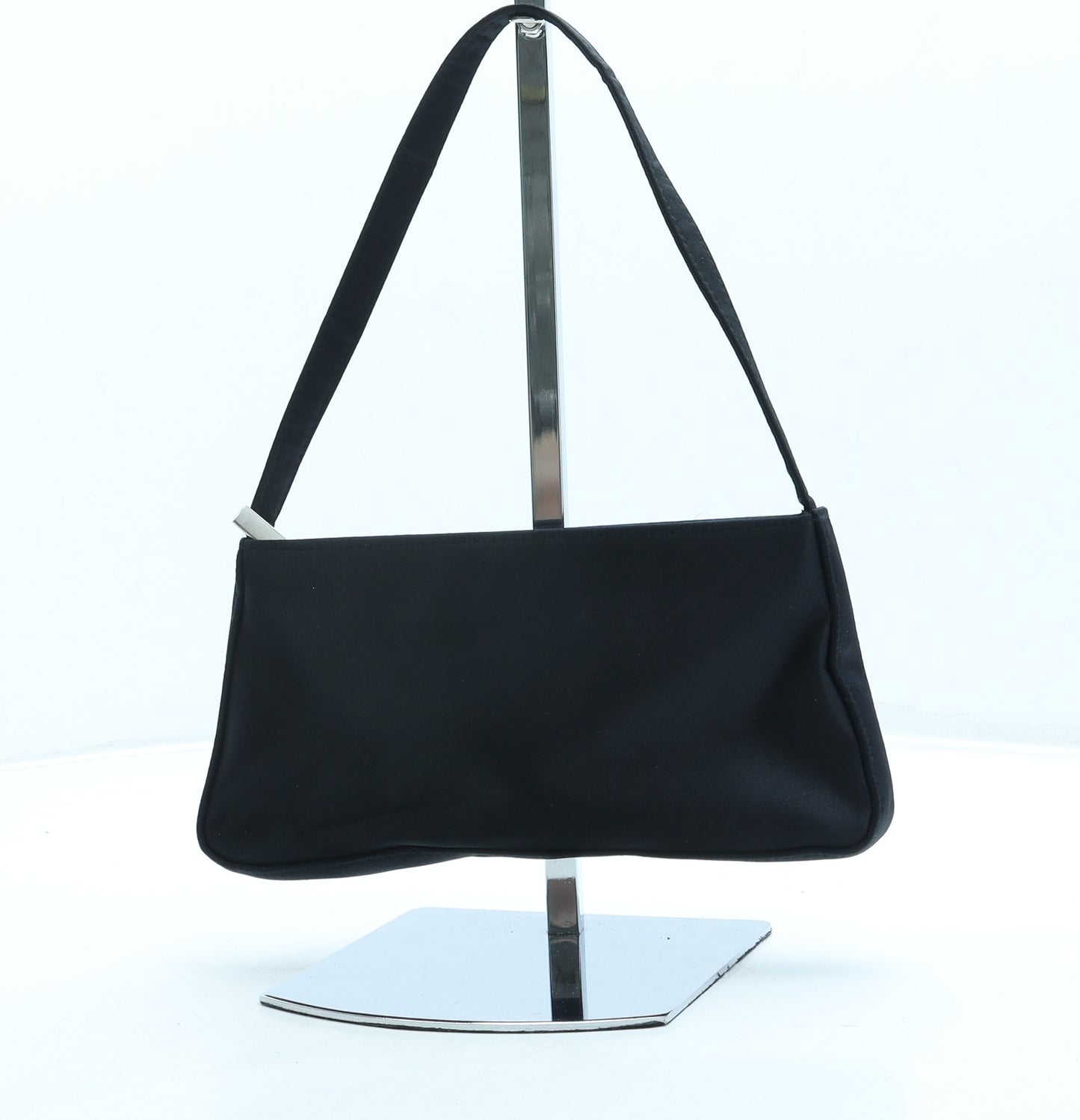 Preworn Womens Black Polyester Top Handle Bag Size Mini