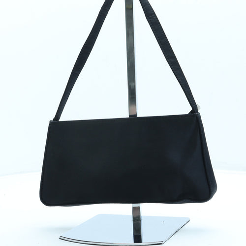 Preworn Womens Black Polyester Top Handle Bag Size Mini