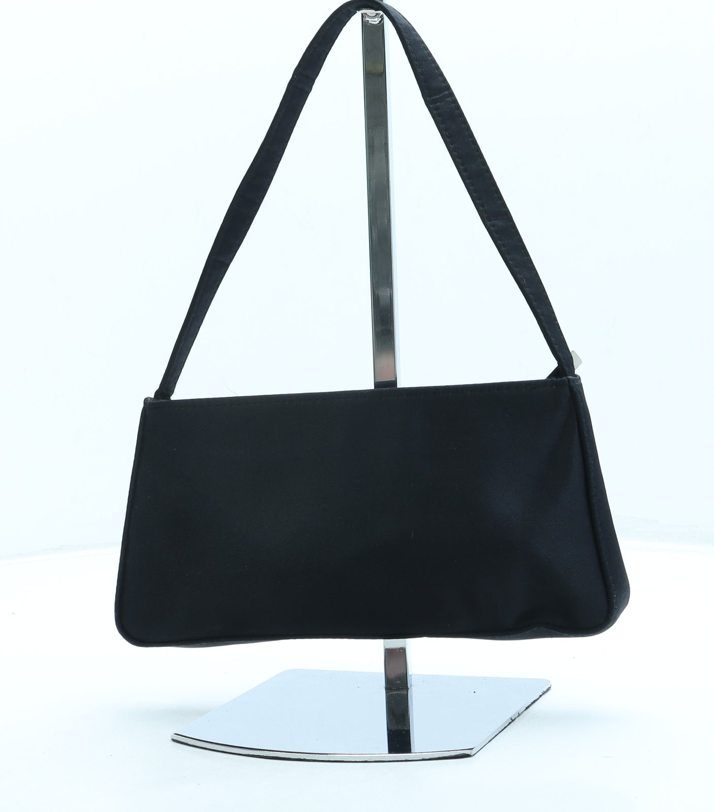 Preworn Womens Black Polyester Top Handle Bag Size Mini