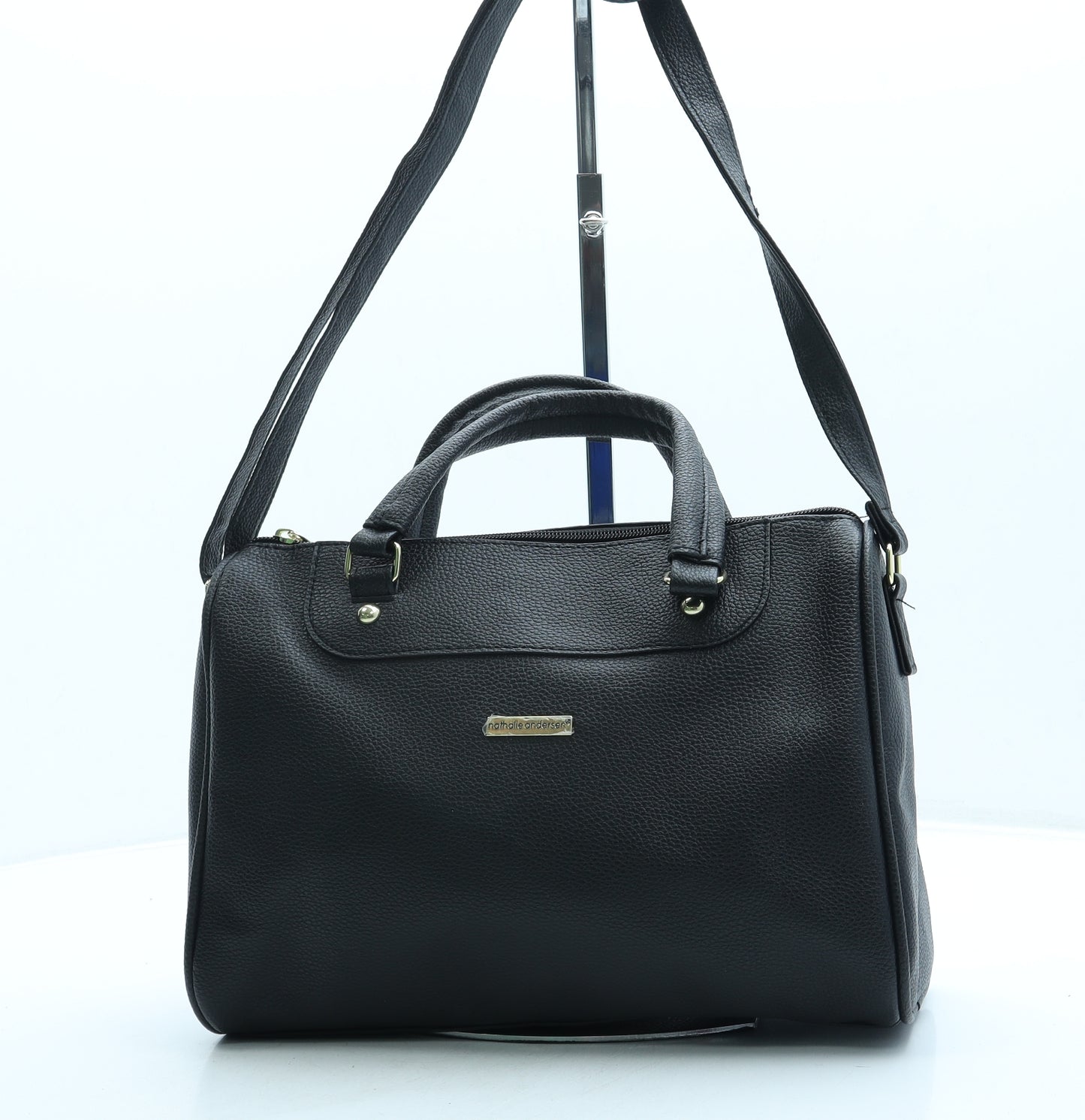 Nathalie Andersen Womens Black Leather Crossbody Size Small