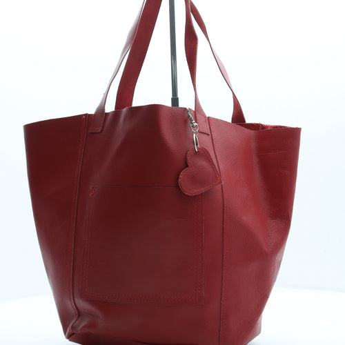 Preworn Womens Red Leather Hobo Bag Size Large