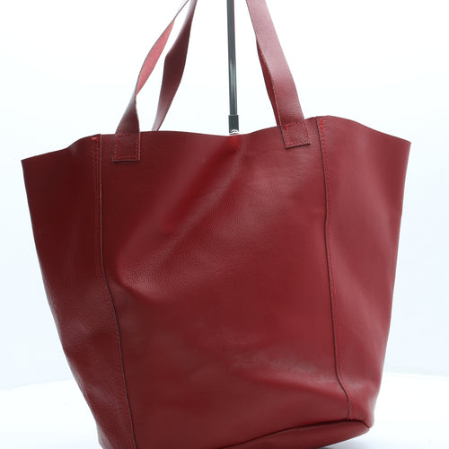 Preworn Womens Red Leather Hobo Bag Size Large