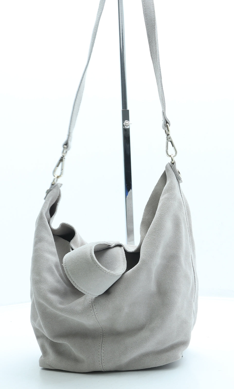 Zara Womens Grey Suede Crossbody Size Small