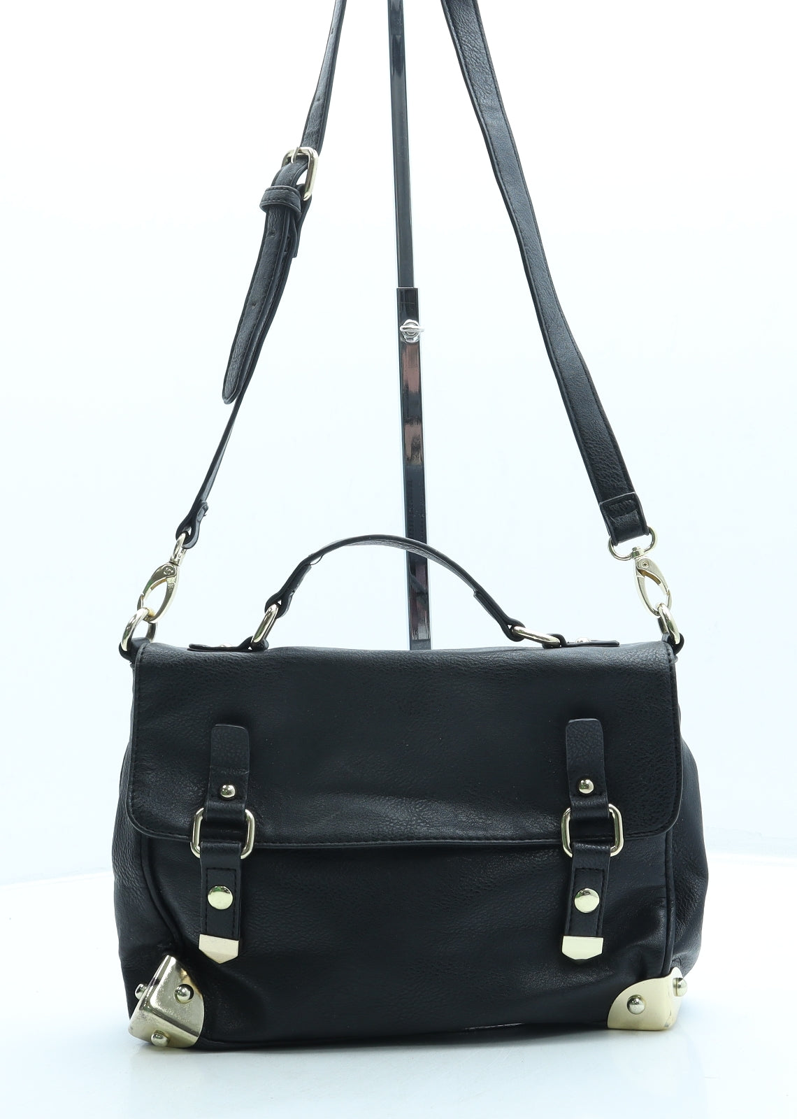 FOREVER 21 Womens Black Leather Crossbody Size Small