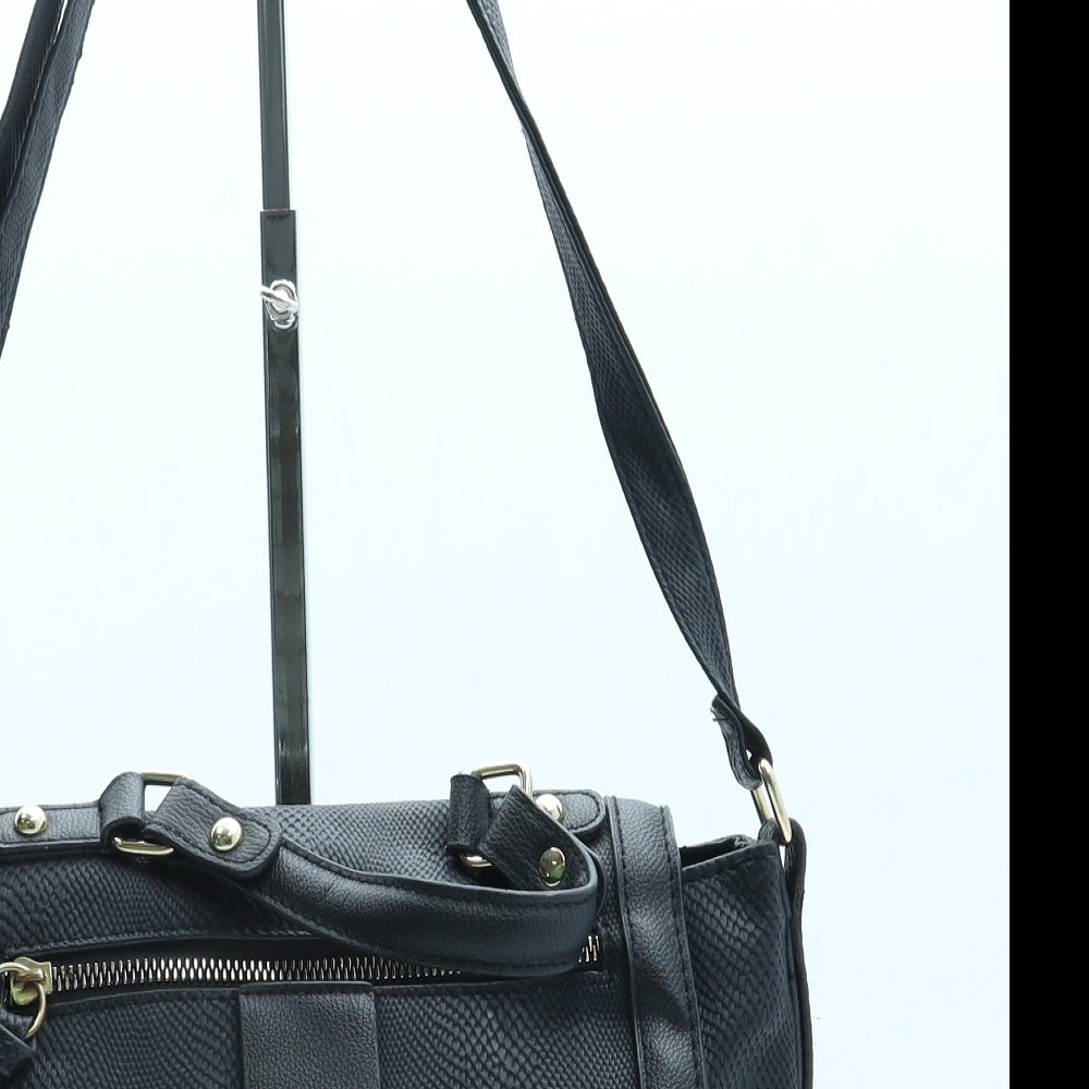 Peacocks Womens Black Leather Crossbody Size Small