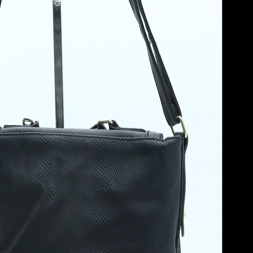 Peacocks Womens Black Leather Crossbody Size Small