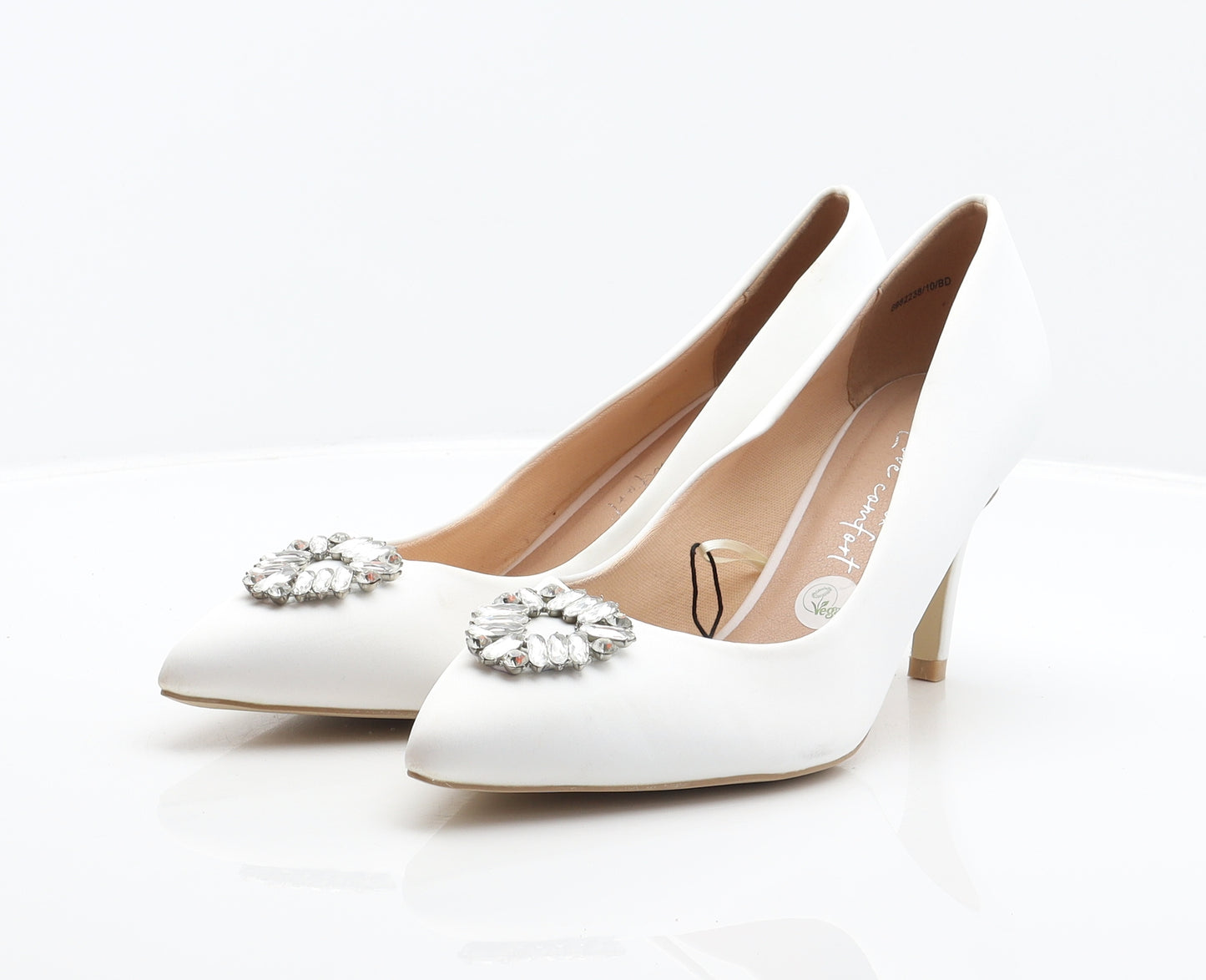 New Look Womens White Polyester Court Heel UK 9 42
