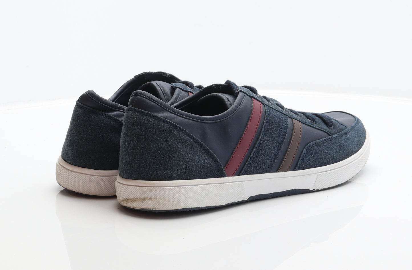 Cargo Quay Mens Blue Striped Suede Trainer UK 11 46