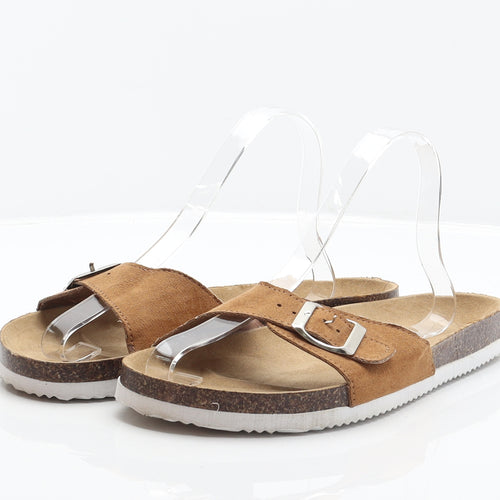 Primark Womens Brown Fabric Slider Sandal UK 7 40