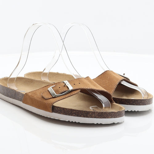 Primark Womens Brown Fabric Slider Sandal UK 7 40