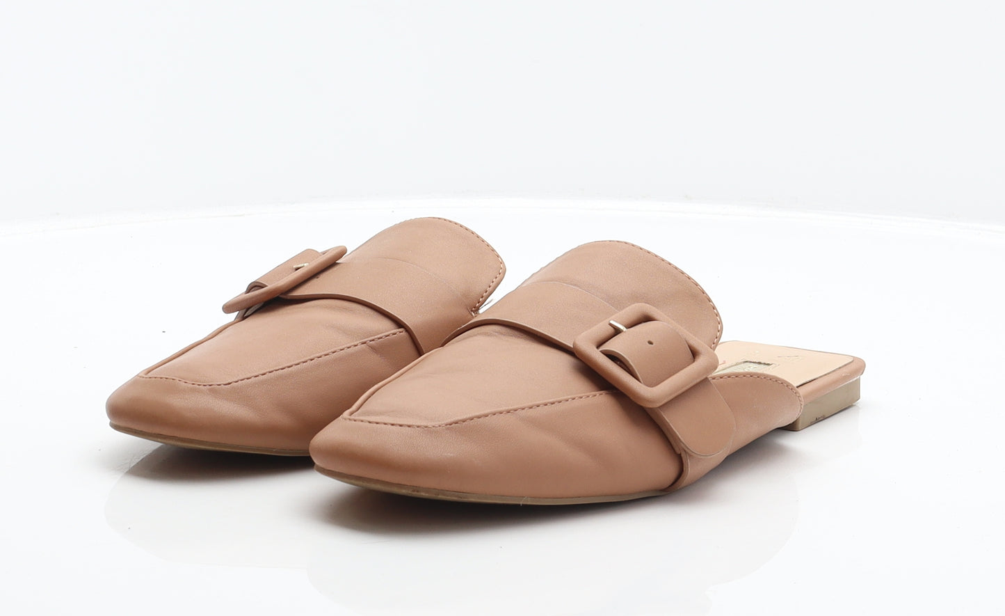 Primark Womens Brown Synthetic Mule Flat UK 6 39
