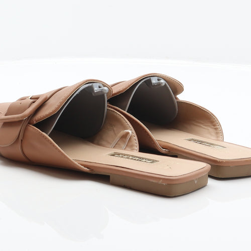 Primark Womens Brown Synthetic Mule Flat UK 6 39